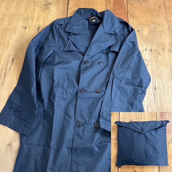 Men's Navy Trench Coat - Picture 1 of 9